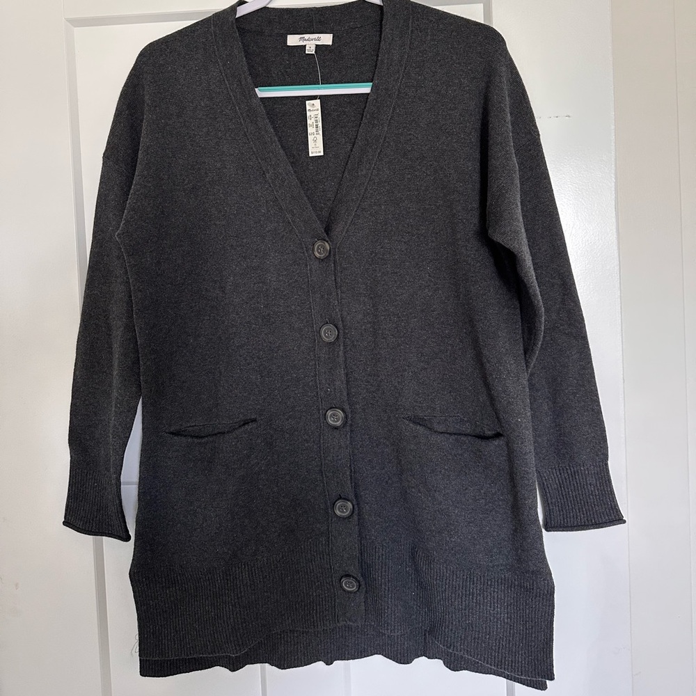 Madewell Cotton Button Cardigan
